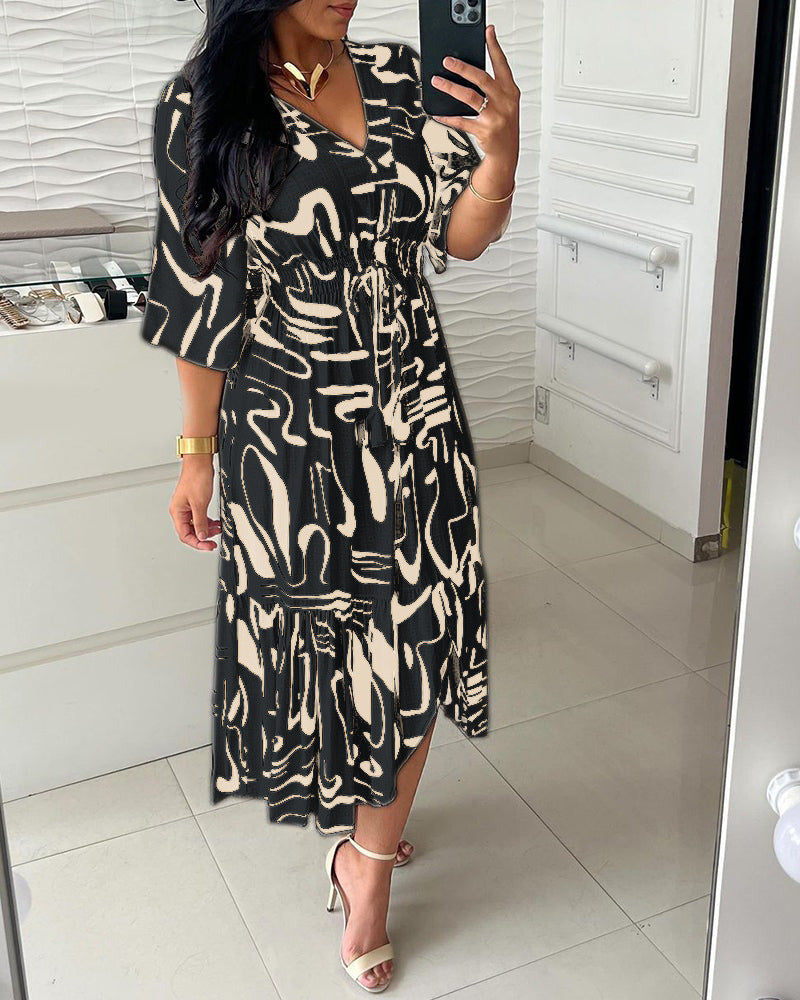 High Waist Lace-up Dress