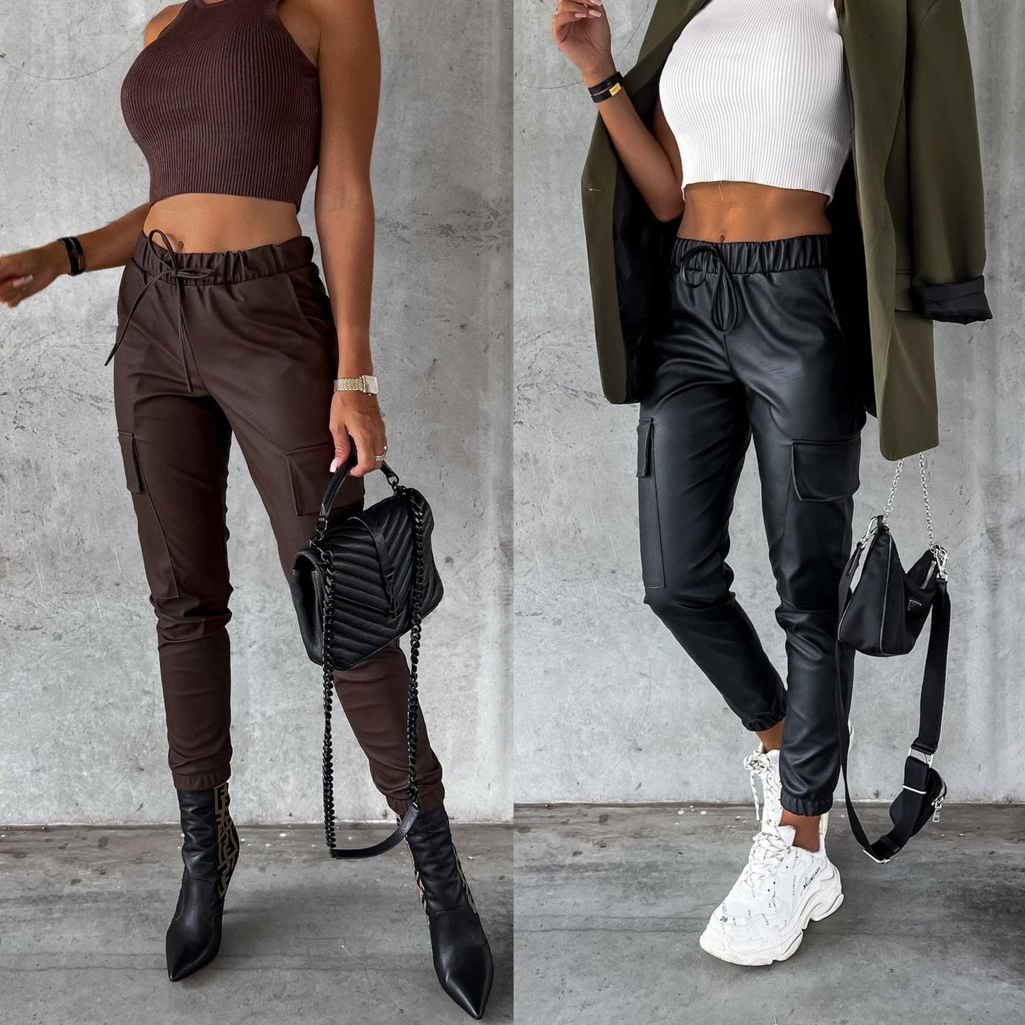 Matte Leather Pants