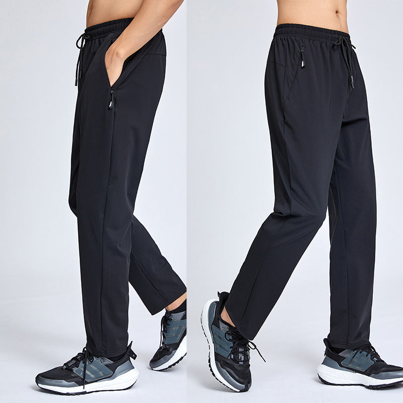 Summer Quick-drying Sports Men's Casual Straight Length Running Workout Training Loose Elastic Pants