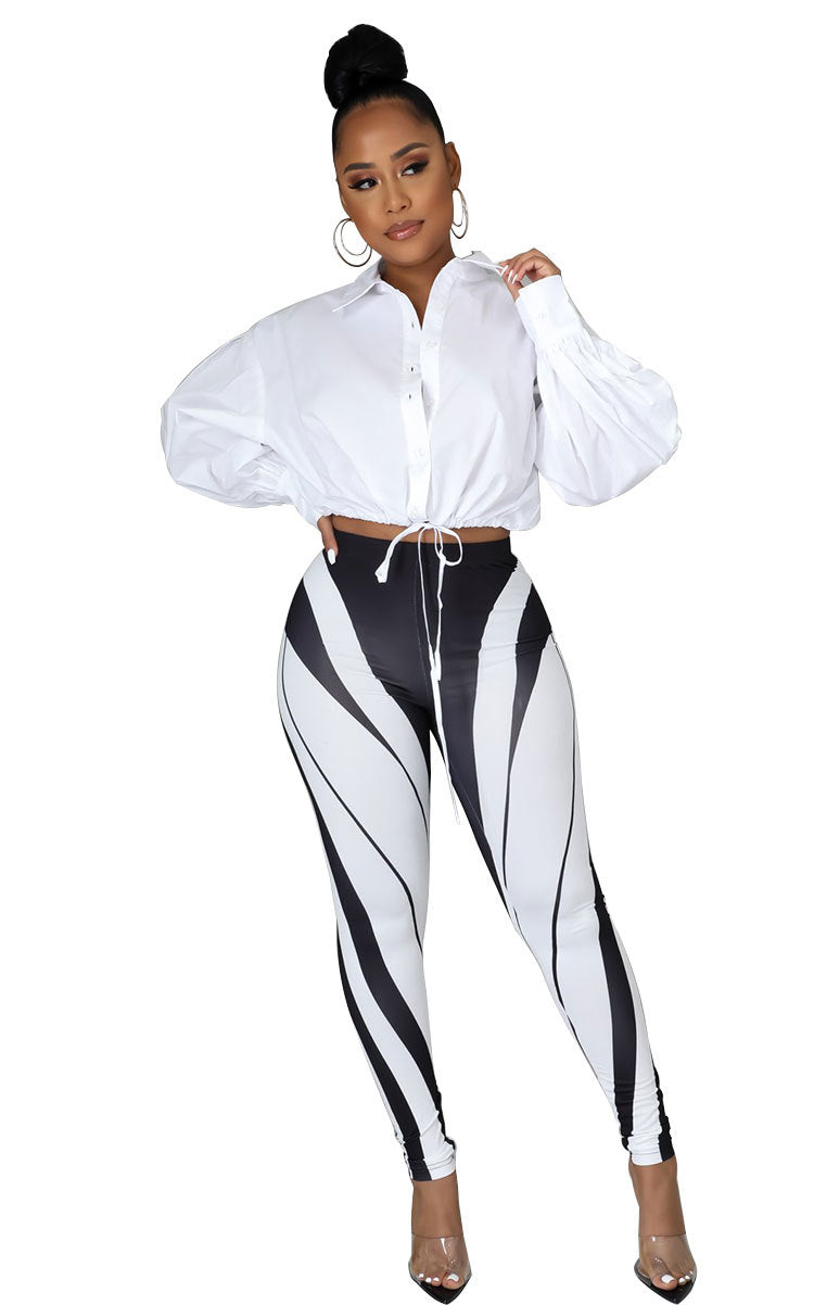 Black and white pants