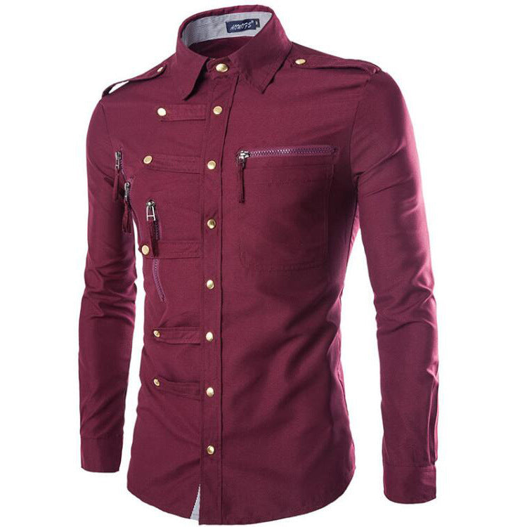 Multi-Button Shirt Slim