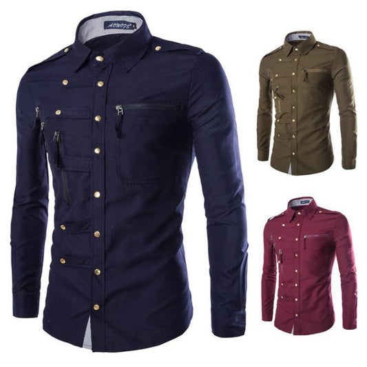 Multi-Button Shirt Slim