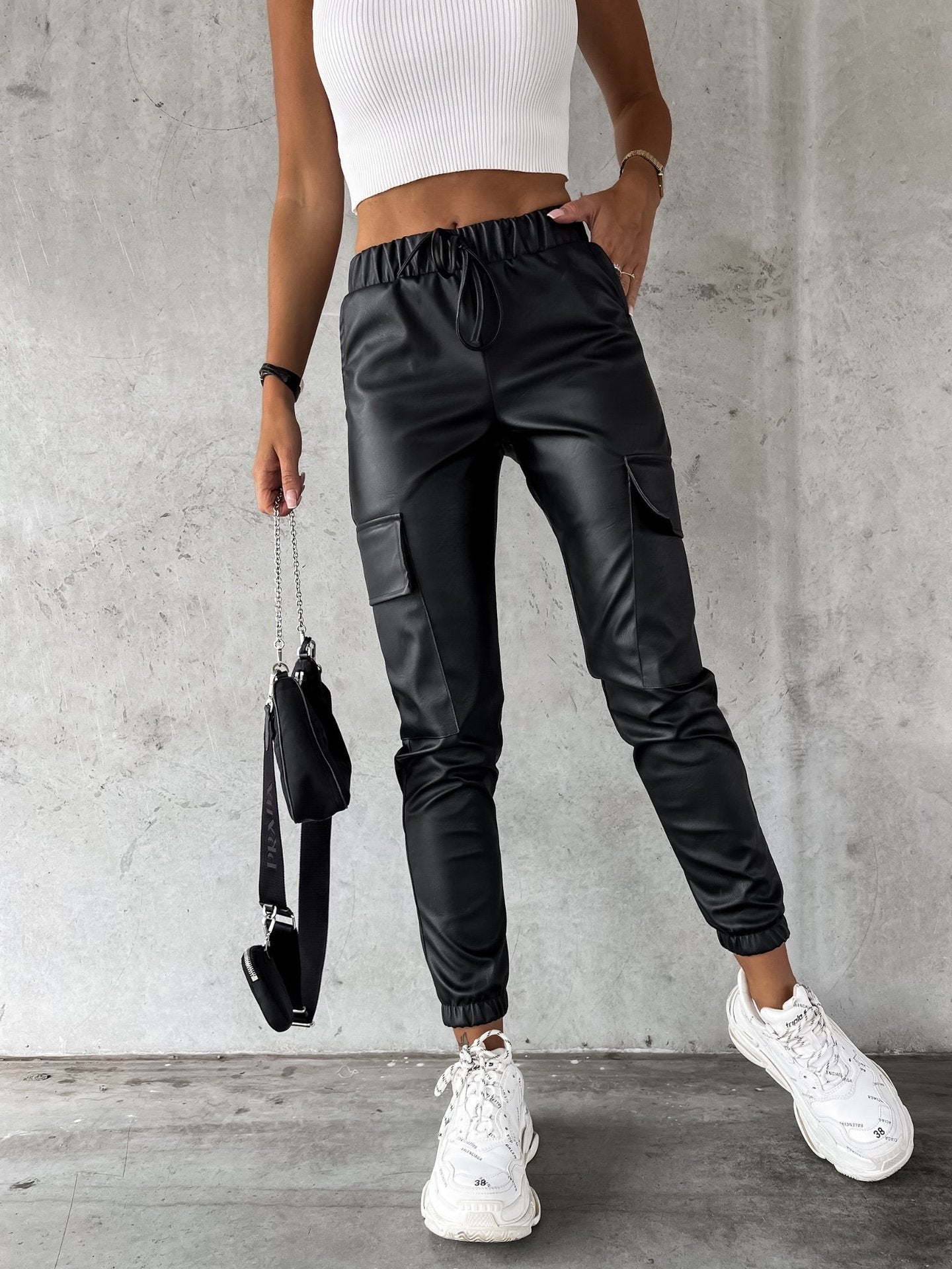 Matte Leather Pants