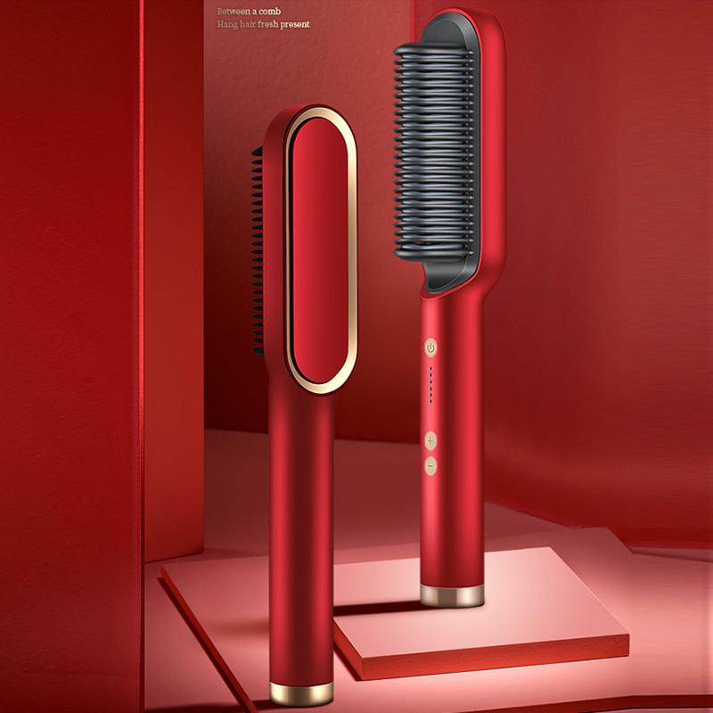 Luxury PTC Comb Hair Straightener Brush