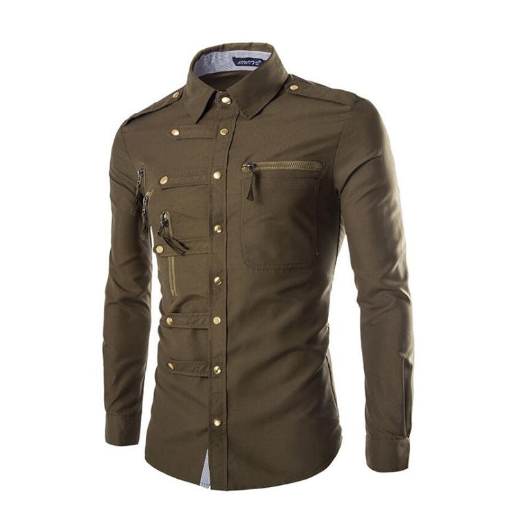 Multi-Button Shirt Slim