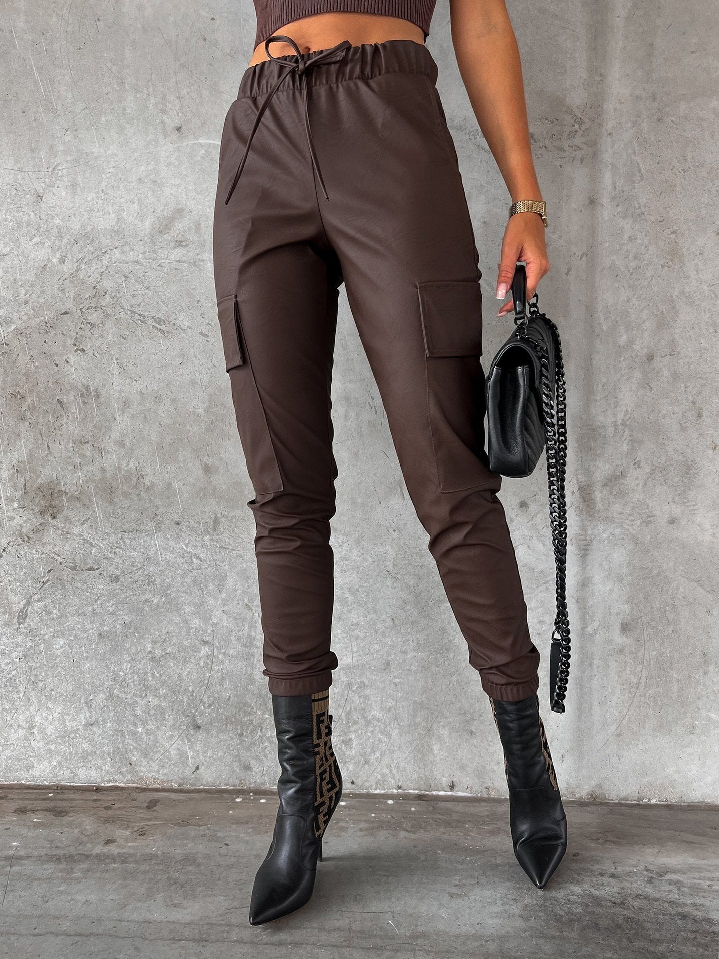 Matte Leather Pants