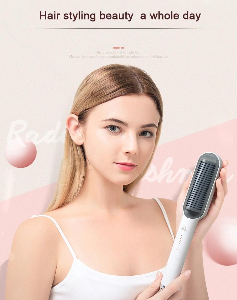 Luxury PTC Comb Hair Straightener Brush