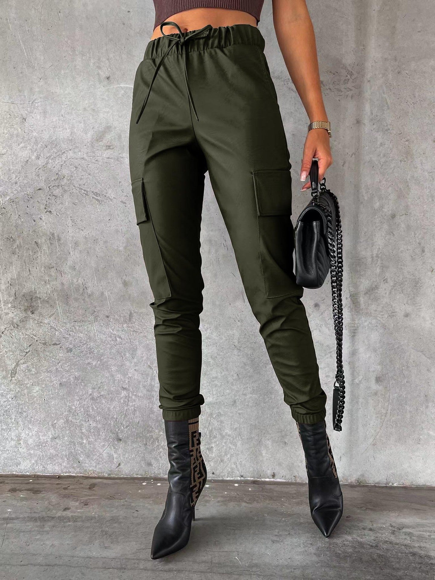 Matte Leather Pants